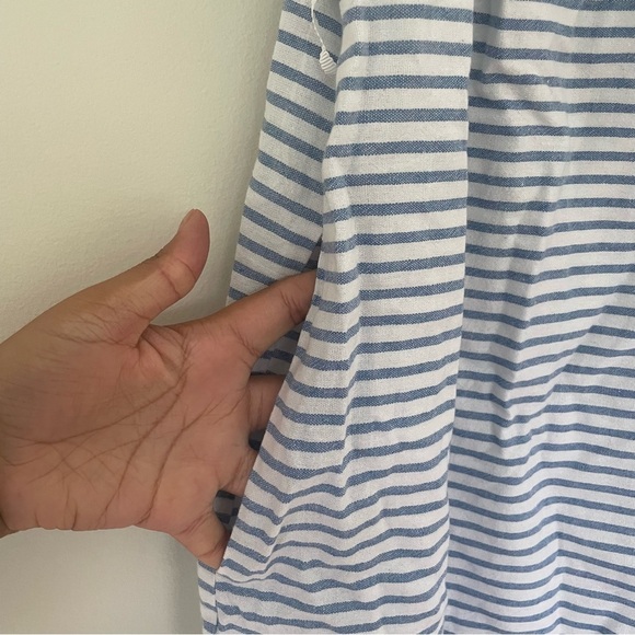 REVOLVE NWT Line & Dot Blue Stripe Lea Dress Off The Shoulder Ruffle Size XS - Picture 8 of 13